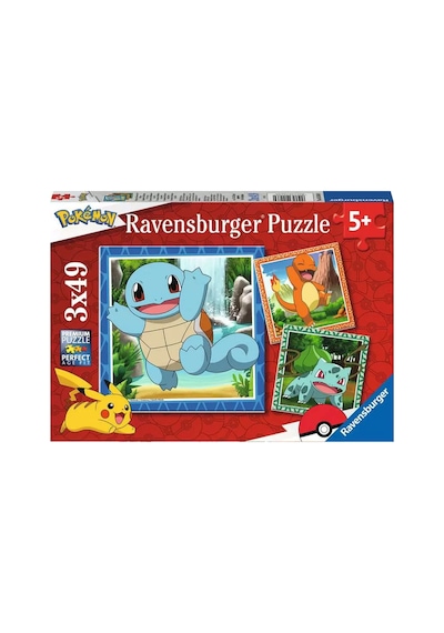 Ravensburger Çocuk Puzzle 3x49 Parça Puzzle Pokemon 055869