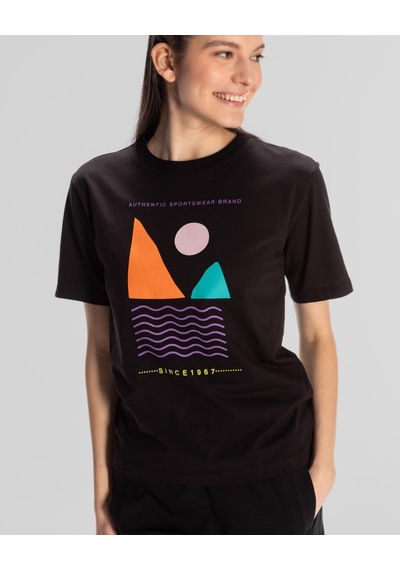 Kappa Sport Viola T.shirt Kadın Siyah Regular Tişört