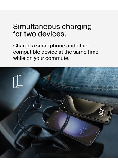 Belkin Boostcharge Çift Araç Şarj Cihazı 42w W/hızlı Şarj Usb-c 3