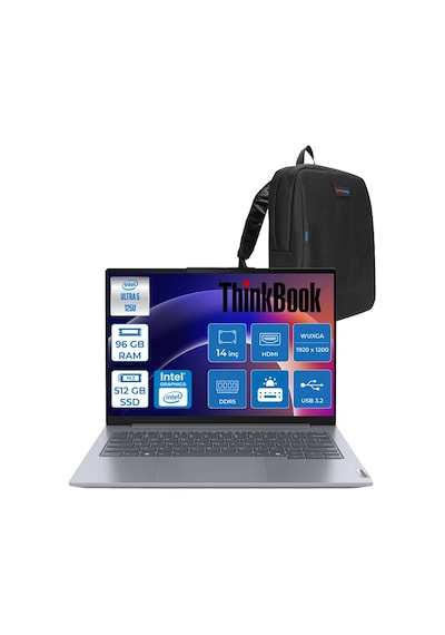 Lenovo ThinkBook 14 G7 IML 21MR0095TRH21 Ultra 5 125U 96 GB 512 GB SSD 14" W11P Dizüstü Bilgisayar + Zetta Çanta