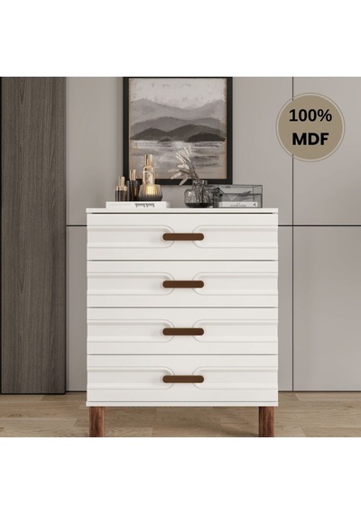 Comiet Zen 4 Çekmeceli Mdf Şifonyer Beyaz