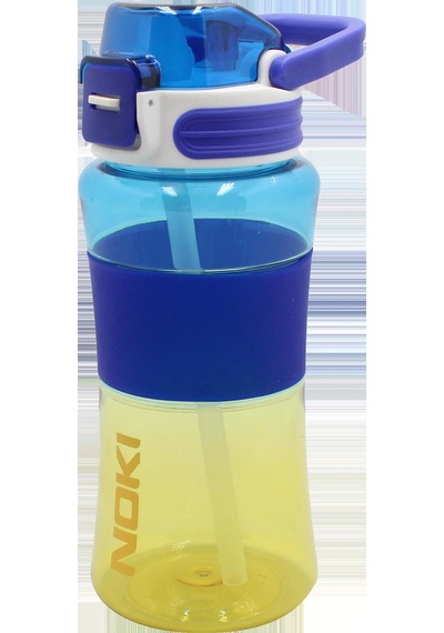 Noki Tritan Pipetli Kapak Çift Renk Silikon Kemerli 700 Ml Matara Çok Renkli