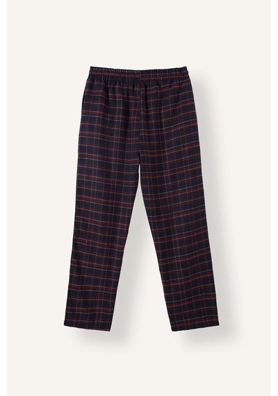 Defacto New Regular Fit Ekose Desenli Cepli Uzun Boy Flanel Pijama Altı H7623ax26aunv135 Lacivert-nv135