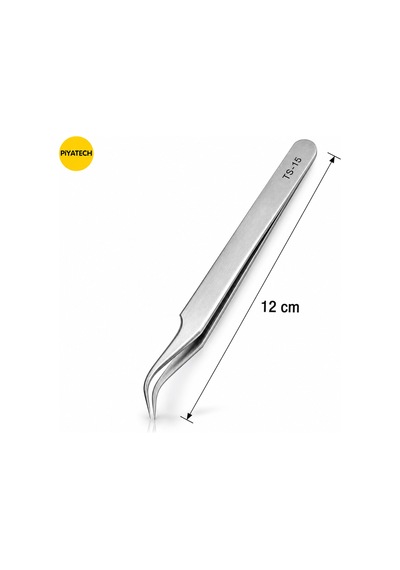 Ts-15 Eğri Uçlu Paslanmaz Çelik Hassas Endüstriyel Cımbız Anti-manyetik Hobi Ve Elektronik Tamir Cımbızı 12 Cm