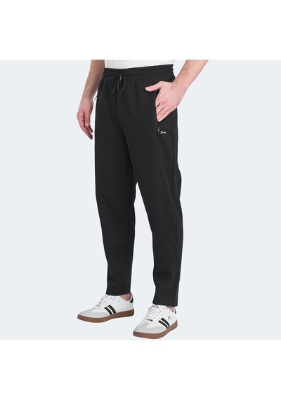 Slazenger KALINA IN Erkek Fermuar Cepli Siyah Eşofman Altı