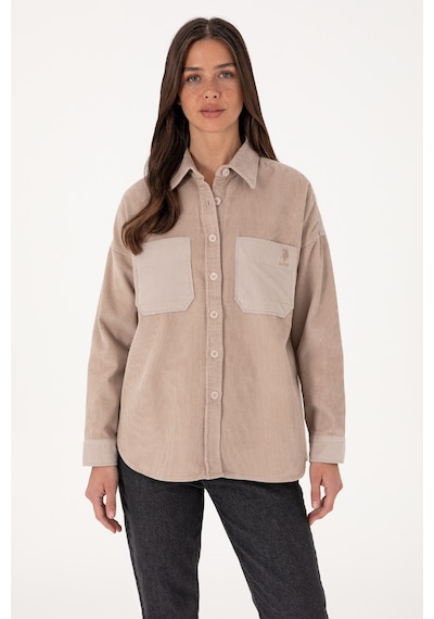 U.S. Polo Assn. Kadın Taş Uzun Kollu Tunik Gömlek 50290001-VR049