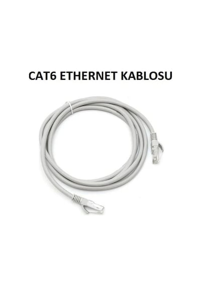 Cat6 Utp Patch Kablo Ethernet Kablosu Gri Renk 25 Metre