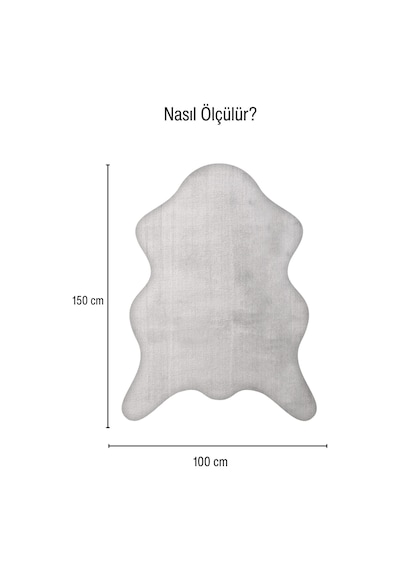 Puffy Yumuşak Peluş Post Halı Kaymaz,yıkanabilir,antre,hol,giyinme Odası, Makyaj Masası Halısı Gri