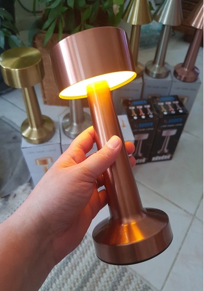 Dokunmatik Masa Gece Lambası Dokunmatik Lamba Abajur Led Şarjlı Masa Lambası Ledli Gold Rose 21 Cm Gold Rose