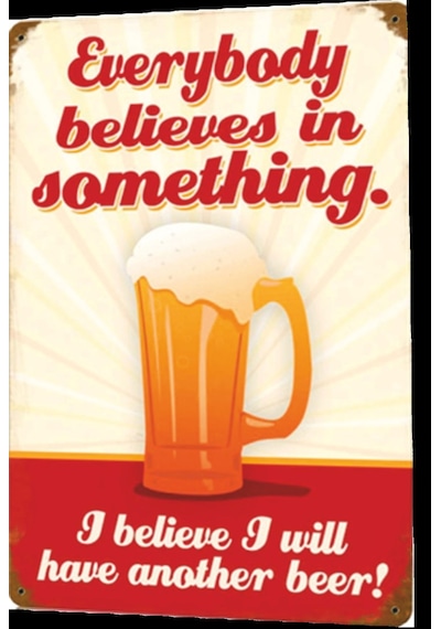 bira kadeyi köpüklü retro ahşap poster
