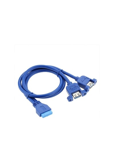 Ars 19 Pin Usb 3.0 Dişi To 2x Usb 3.0 Dişi Panel Tipi Kablo