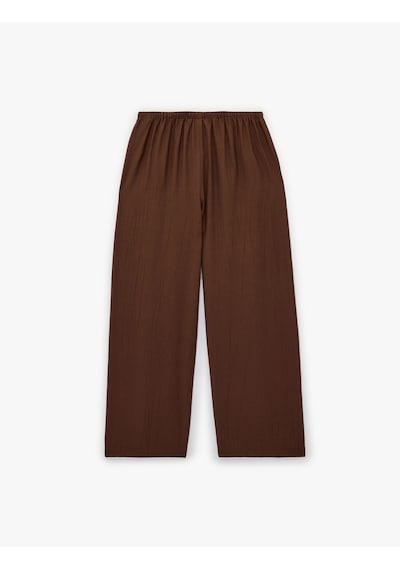 Koton Viskon Crinkle Kumaş Rahat Kalıp Beli Bağcıklı Pantolon Kahverengi 6sal40015ıw Kahve Koton Viskon Crinkle Kumaş Rahat Kalıp Beli Bağcıklı Pantolon Kahverengi 6sal40015ıw Kahve