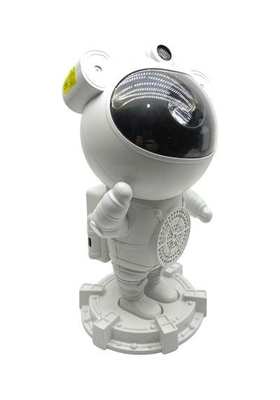 Ayıcıklı Astronot Galaksi Projektörü Ve Bluetooth Hoparlörlü Yıldız Gece Lambası Beyaz