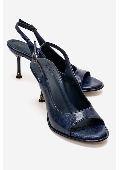 Luvishoes Iselın Lacivert Kadın İnce Topuklu Ayakkabı Lacivert
