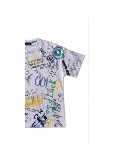 Marions Teenage Grafiti Yazı Baskılı Over Size Tasarım Tshirt-12898-beyaz Yeşil Beyaz - Yeşil Marions Teenage Grafiti Yazı Baskılı Over Size Tasarım Tshirt-12898-beyaz Yeşil Beyaz - Yeşil