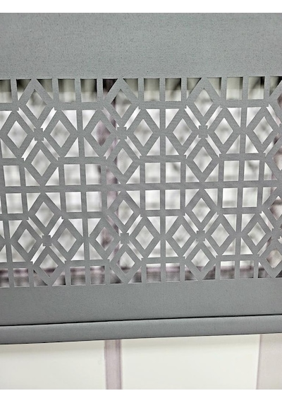 Stor Perde Desenli Lazer Kesim Kalın Kumaşlı Ml104 Antrasit