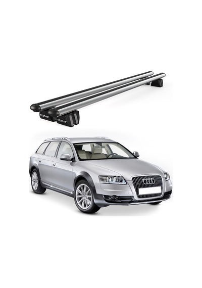 Pençe Audi A6 Allroad 2006-2011 Uyumlu Gri Ara Atkı Port Bagaj Tavan Barı