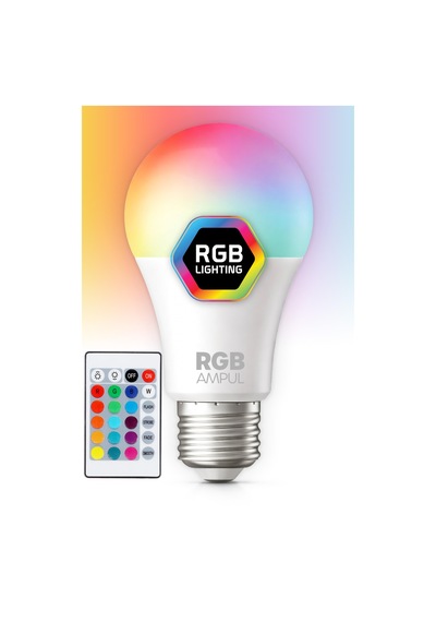 Kumandalı Rgb Renkli Led Ampul 9w E27 Parlaklık Renk Değiştiren Dimmerli Led Aydınlatma Lamba 1 Ad