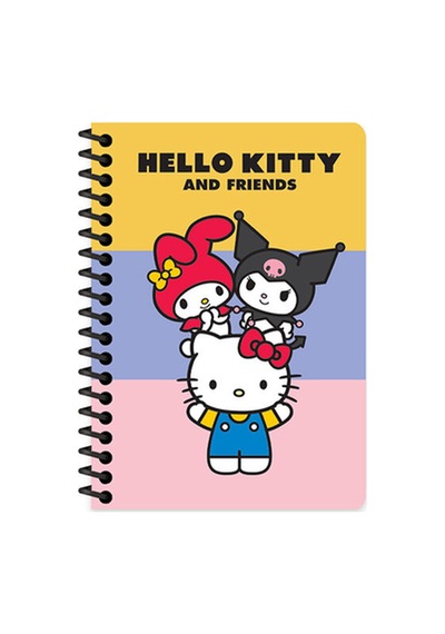 3 Adet Hello Kitty And Friends A6 80 Yp.çizgili Spiralli Bloknot