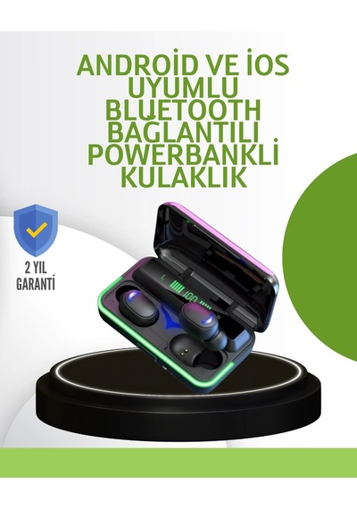 Oyun Modlu E10 Bluetooth Kulaklık Powerbank Ve Led Ekranlı Belirtilmemiş