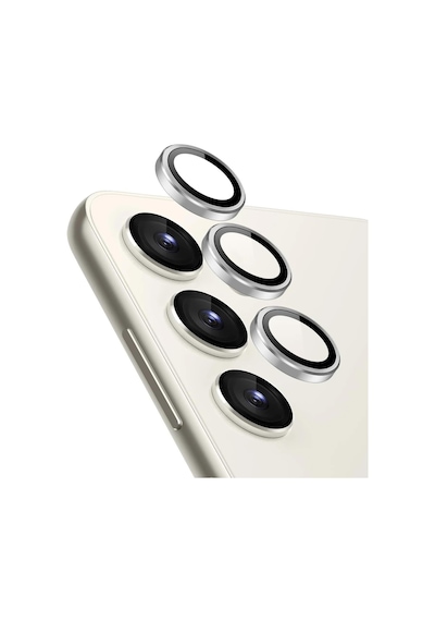 Samsung Galaxy S23 Fe Tekli Kamera Lens Koruma Camı Gümüş Galaxy S23 Fe İle Uyumlu Ekran Koruyucu - Gümüş Diğer