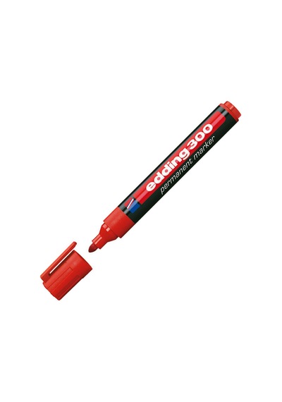 Edding Markör Permanent Yuvarlak Uçlu 1.5-3 Mm Kırmızı 300 Çok Renkli