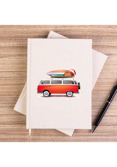 Volkswagen Karavan Holiday Çizgisiz Kanvas Defter Krem