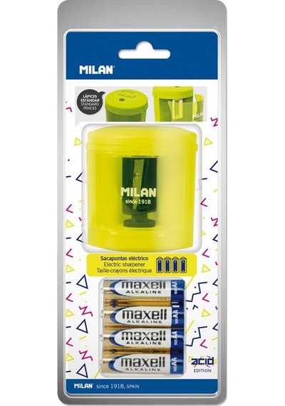 MILAN BWM10375 ACID ELEKTRİKLİ SARI KALEMTRAŞ BLISTER
