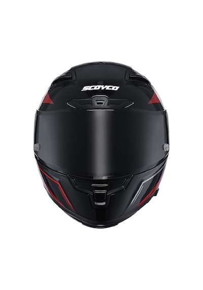 Motoanl Full Face Ce Yüksek Güvenlikli Motor Kaskı Fire Edition Siyah Kırmızı