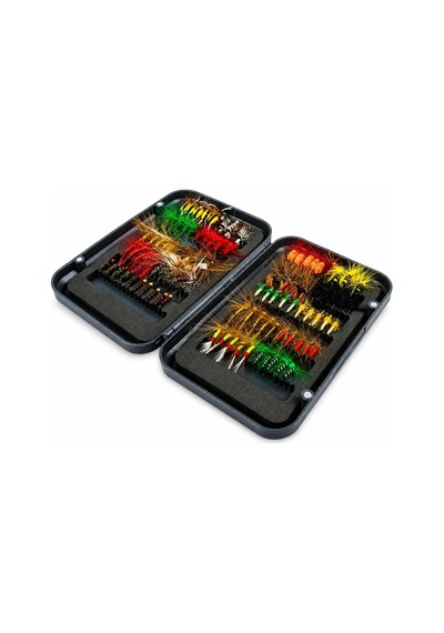 Valkyrie 100 Parça Yapay Sinek İğne Seti Fly Fishing Kutulu Alabalık Balıkçılık Tüylü Sahte Yem Sku: Zeusstkd0b630ae48