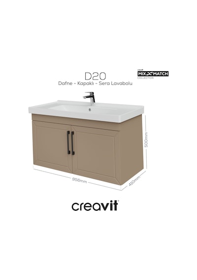 Creavit D20 100 Cm Kapaklı Lavabo Dolabı Dafne Lake Dafne Creavit D20 100 Cm Kapaklı Lavabo Dolabı Dafne Lake Dafne