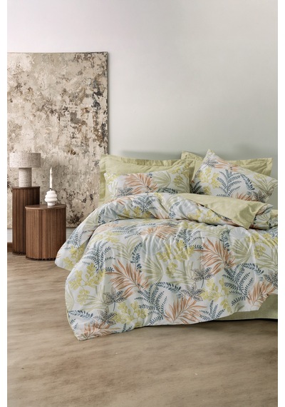 Cotton Box Saten Çift Kişilik Nevresim Takımı Canopy Yeşil