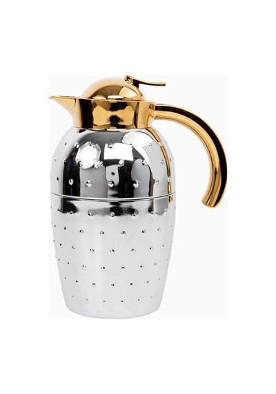 Roomours Pioneer Dot Gold 1l Paslanmaz Çelik Çift Katmanlı Termos Gümüş