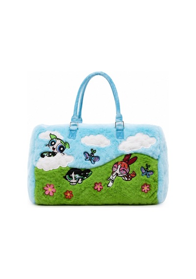 Warner Bros The Powerpuff Girls Mavi Peluş Çanta Mavi Mavi
