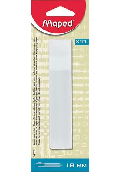 Maped Maket Bıçağı Yedeği 18 MM Geniş Boy 10'lu Paket
