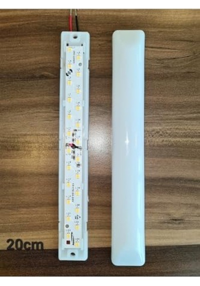 50'li Paket 24v Tente Led Aydınlatma Armatür 20cm-düz Taban -beyaz Işık 6500k Çok Renkli