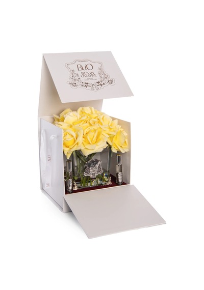 Pirinç Ayaklı Cam Silver 13 Gül Luxury Home Perfume Pudra