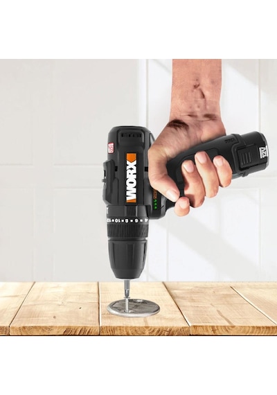 Worx WX121 12 V 2.0 AH Li-ion Çift Akülü Kömürsüz Darbeli Matkap + 5 Parça Aksesuar