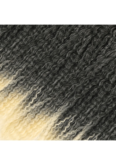Brazilian Afro Dalgası Saç - Siyah / Platin Ombreli