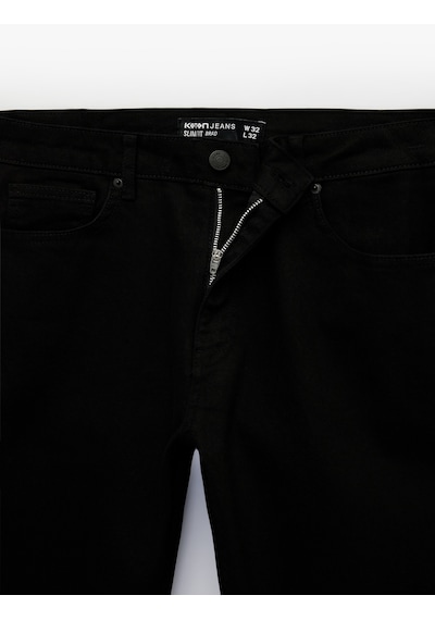 Koton Pamuklu Normal Bel Slim Fit Jean Pantolon - Brad Jean Siyah 6sam40033nd Siyah