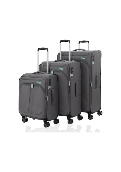 Baggaj V2411 Super Lıght Valiz Black Set Grey