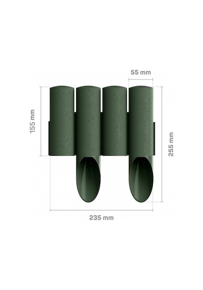 PLASTİK Çim Bordürü 2.3 METRE Çim Ayırıcı YEŞİL