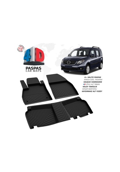 Mercedes Citan 4d Araca Özel Havuzlu Kauçuk Paspas 2008 Ve Üzeri