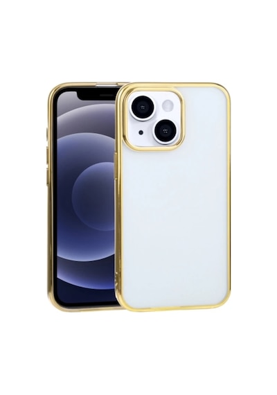 İphone 13 6.1inç Lazer Kaplama Renkli Kenar Şeffaf Kılıf- 5775 Mh-hs6131-0908