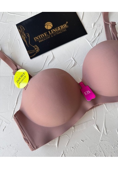 Violet Dikişsiz Lazer Kesim Double Push-up Balensiz İz Belli Etme Gül Kurusu