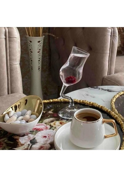 Paşabahçe Faya Home Zikzak Ayak Kadeh Kahve Yanı Bardağı 2'li Çok Renkli