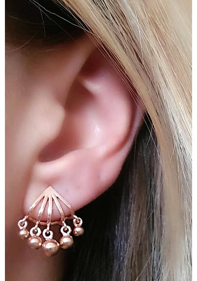 Gümüş Rose Trend Küpe