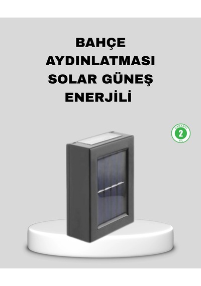 Mey İthalat Solar Dış Mekan Aplik Su Geçirmez Dayanıklı Led Aydınlatmalı