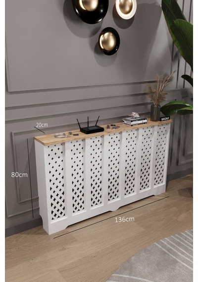 Dekoratif Petek Kaplama Modern Kalorifer Peteği Gizleme Ünitesi 11 Desen 9 Renk İç Ölçü 136 Cm Dış Ölçü 140 Cm Petek 136 Beyaz Üstü Çam D11 Dekoratif Petek Kaplama Modern Kalorifer Peteği Gizleme Ünitesi 11 Desen 9 Renk İç Ölçü 136 Cm Dış Ölçü 140 Cm Petek 136 Beyaz Üstü Çam D11