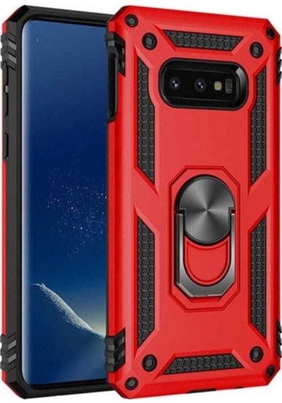 Galaxy S10e Kılıf Zore Vega Kapak Kırmızı